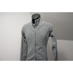 Duluth Trading Co. Full Zip Fleece Sweater Gray Polyester Womens Size Small